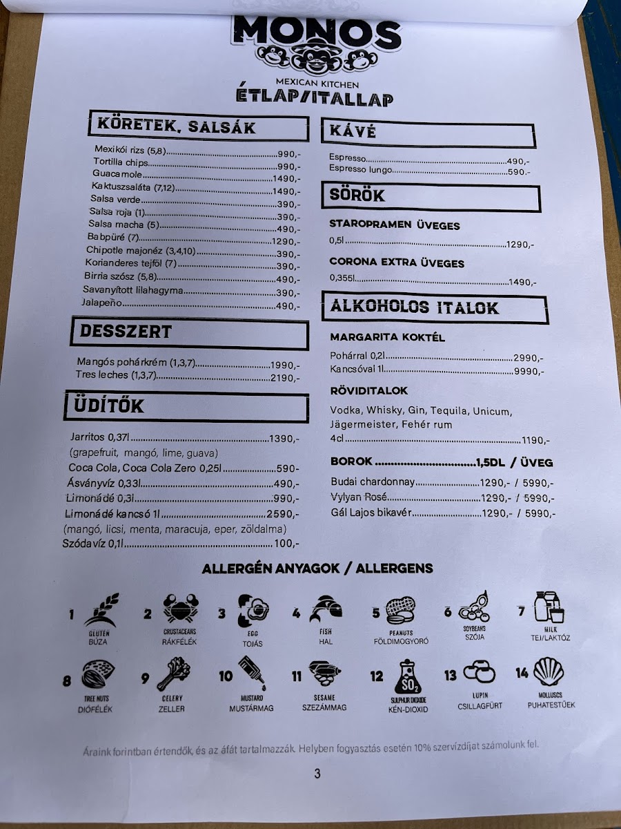 Menu Los Monos Mexican Kitchen-4