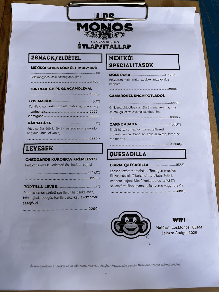 Menu Los Monos Mexican Kitchen-5